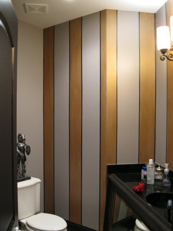 Faux of a bathroom stripe